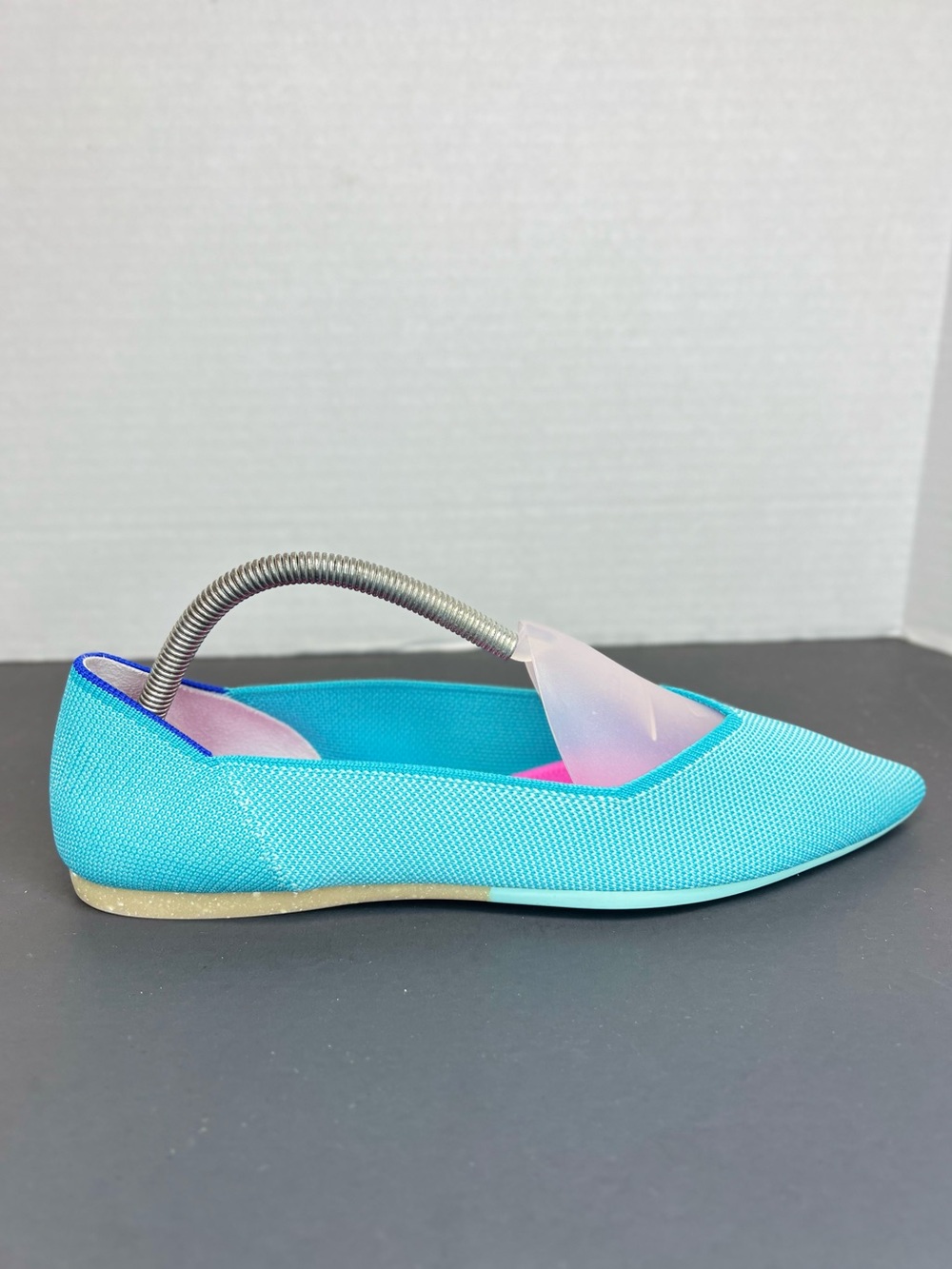Rothy's “The Point” Retired Island Blue Pointed-Toe  Ballet Flats Womens Sz 9.5 - Picture 6 of 13